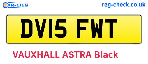 DV15FWT are the vehicle registration plates.
