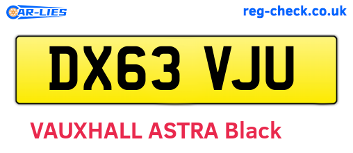 DX63VJU are the vehicle registration plates.