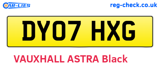 DY07HXG are the vehicle registration plates.