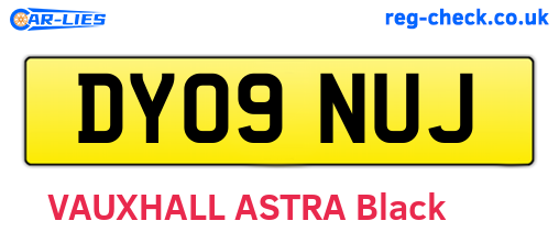 DY09NUJ are the vehicle registration plates.