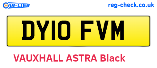 DY10FVM are the vehicle registration plates.