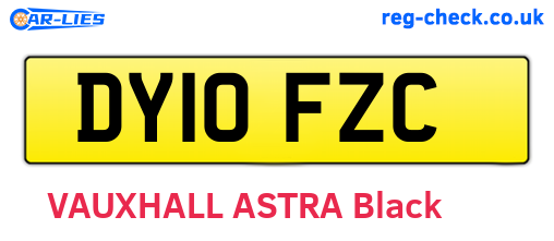 DY10FZC are the vehicle registration plates.