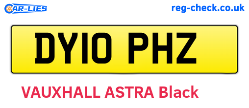 DY10PHZ are the vehicle registration plates.