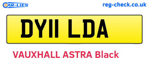 DY11LDA are the vehicle registration plates.