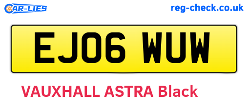 EJ06WUW are the vehicle registration plates.