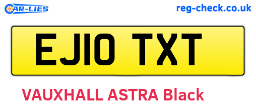 EJ10TXT are the vehicle registration plates.