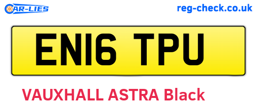 EN16TPU are the vehicle registration plates.
