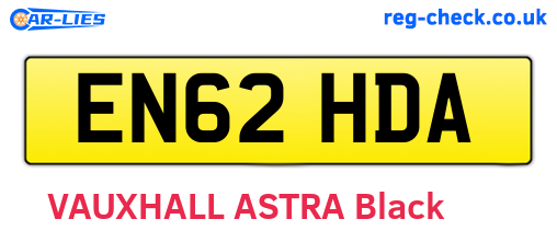 EN62HDA are the vehicle registration plates.