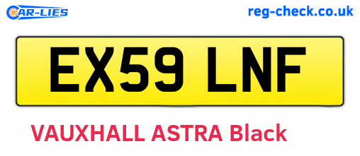 EX59LNF are the vehicle registration plates.