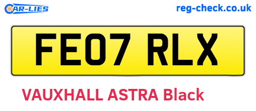 FE07RLX are the vehicle registration plates.