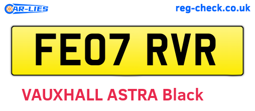 FE07RVR are the vehicle registration plates.