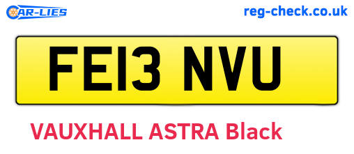 FE13NVU are the vehicle registration plates.