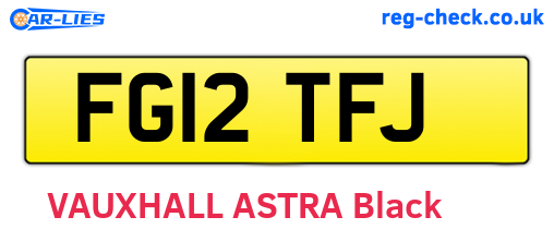 FG12TFJ are the vehicle registration plates.