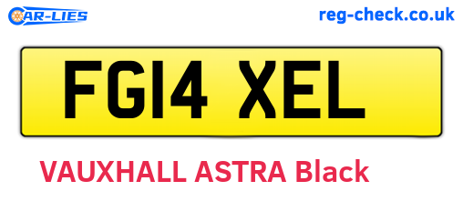 FG14XEL are the vehicle registration plates.