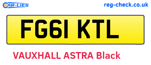 FG61KTL are the vehicle registration plates.