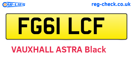 FG61LCF are the vehicle registration plates.