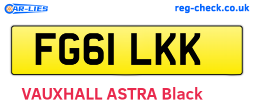 FG61LKK are the vehicle registration plates.