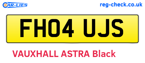 FH04UJS are the vehicle registration plates.