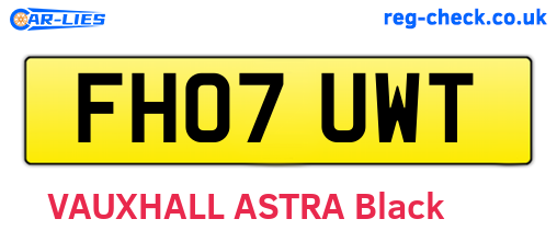 FH07UWT are the vehicle registration plates.