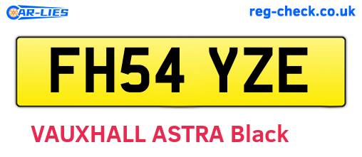 FH54YZE are the vehicle registration plates.
