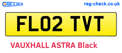 FL02TVT are the vehicle registration plates.