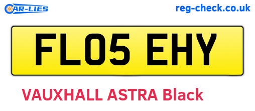FL05EHY are the vehicle registration plates.