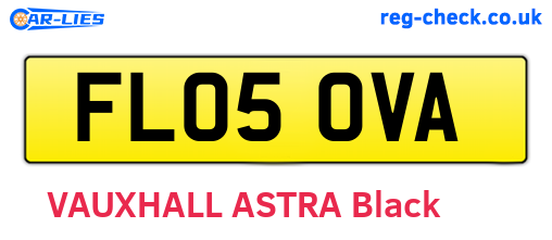 FL05OVA are the vehicle registration plates.