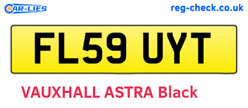 FL59UYT are the vehicle registration plates.