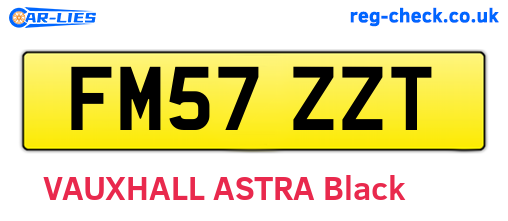 FM57ZZT are the vehicle registration plates.
