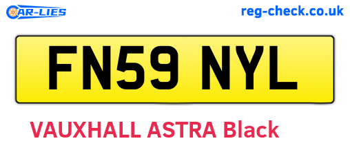 FN59NYL are the vehicle registration plates.