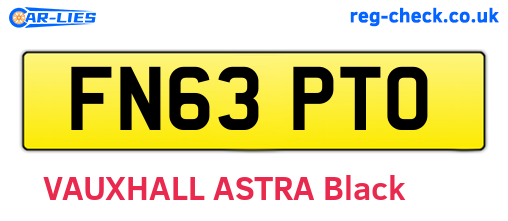 FN63PTO are the vehicle registration plates.