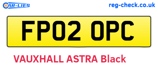 FP02OPC are the vehicle registration plates.