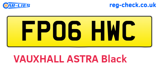 FP06HWC are the vehicle registration plates.