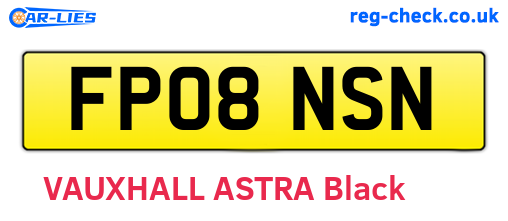 FP08NSN are the vehicle registration plates.