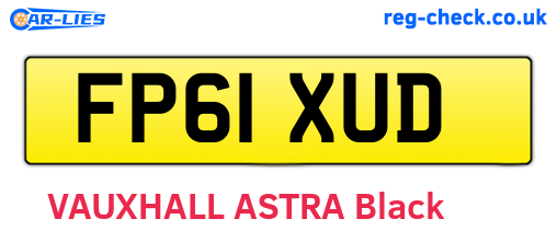FP61XUD are the vehicle registration plates.