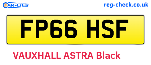 FP66HSF are the vehicle registration plates.
