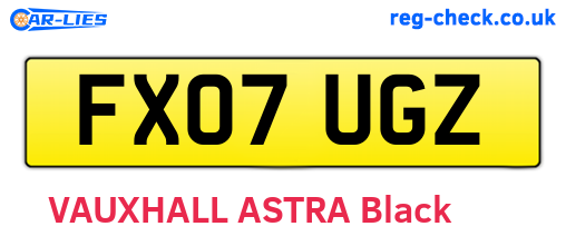 FX07UGZ are the vehicle registration plates.