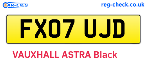 FX07UJD are the vehicle registration plates.
