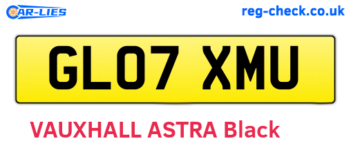GL07XMU are the vehicle registration plates.