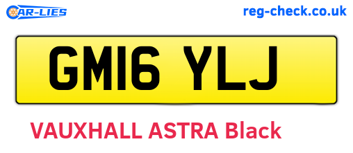 GM16YLJ are the vehicle registration plates.