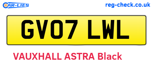 GV07LWL are the vehicle registration plates.