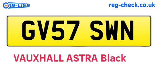 GV57SWN are the vehicle registration plates.