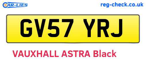 GV57YRJ are the vehicle registration plates.