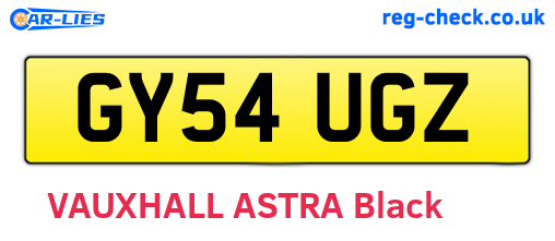 GY54UGZ are the vehicle registration plates.