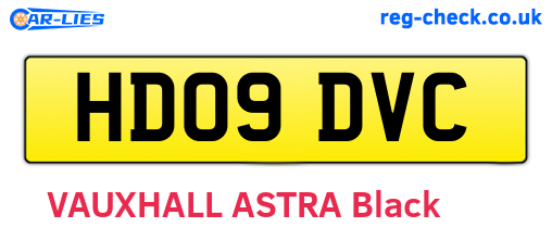 HD09DVC are the vehicle registration plates.