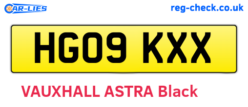 HG09KXX are the vehicle registration plates.