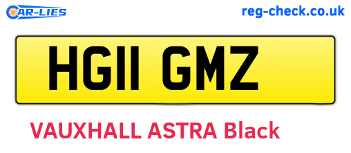 HG11GMZ are the vehicle registration plates.