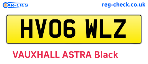 HV06WLZ are the vehicle registration plates.