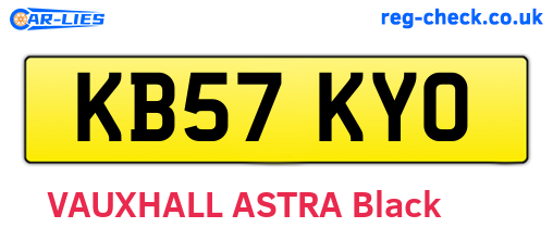 KB57KYO are the vehicle registration plates.
