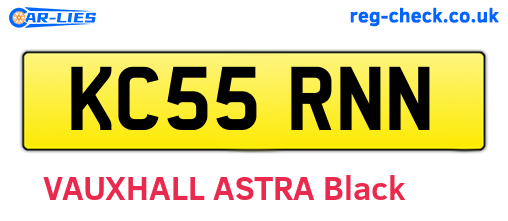 KC55RNN are the vehicle registration plates.
